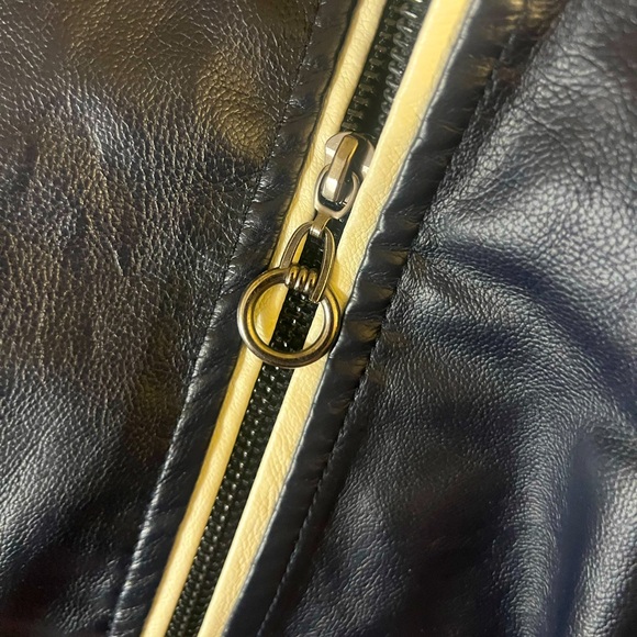 NEW ENGLAND PATRIOTS Team (Faux) Leather Jacket w/ Unofficial NFL logo/emblem - Picture 8 of 8